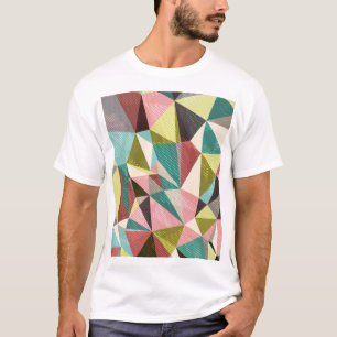 Camiseta Triângulos Coloridos, Formas Geométricas Abstrato.