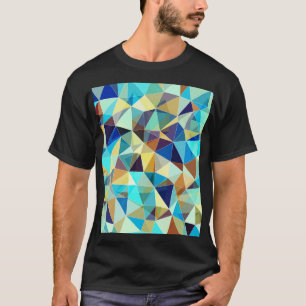 Camiseta Triângulos Geométricos: Padrão Colorido de Abstrat