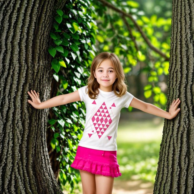 Camiseta Triângulos Geométricos Rosa (Criador carregado)