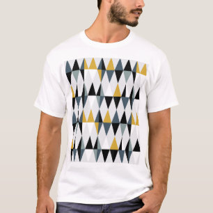 Camiseta Triângulos: Padrão Geométrico Moderno da Vintagem.