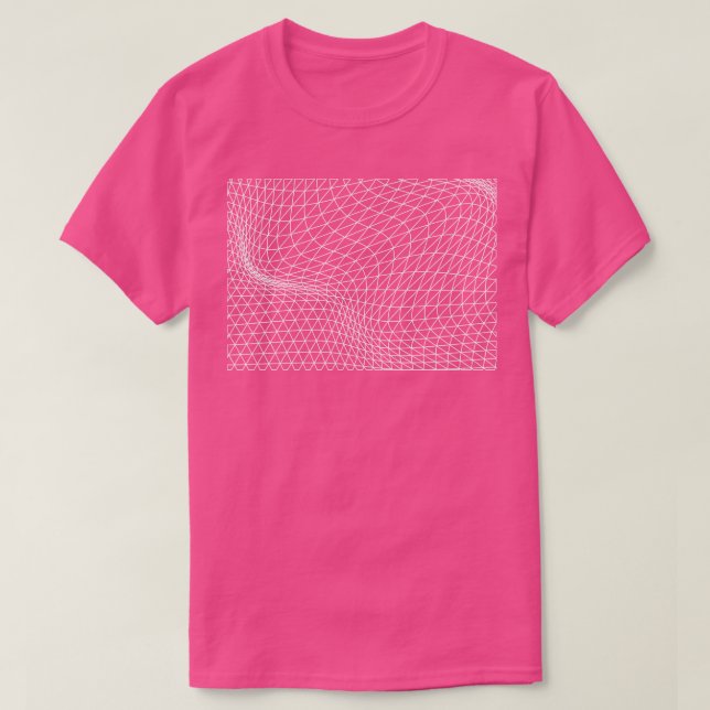 Camiseta triângulos padrão ondulado design (Frente do Design)