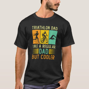 Camiseta Triathlet do Dia de os pais do Pai Triathlon Retro