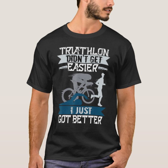 Camiseta Triathlete Natação Bike Run Triathlon Engraçado Nã (Frente)