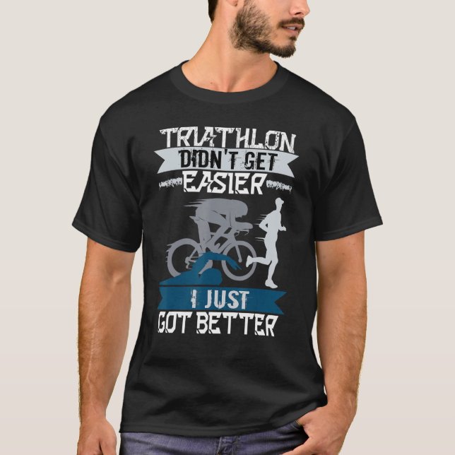 Camiseta Triathlete Natação Bike Run Triathlon Engraçado Nã (Frente)