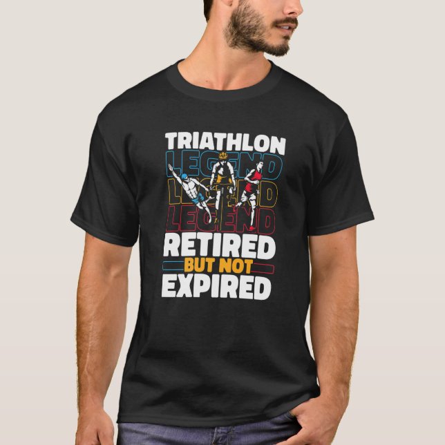 Camiseta Triathlete Retired Running  Swimming Cycling Triat (Frente)
