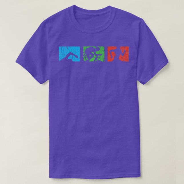Camiseta Triathlete Swimmer Cyclist Runner (Frente do Design)