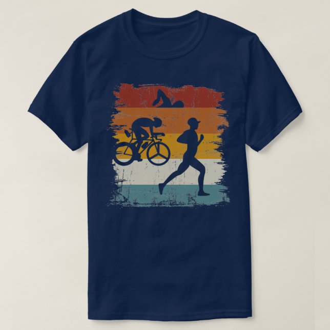 Camiseta Triathlon 3, retro vintage (Frente do Design)