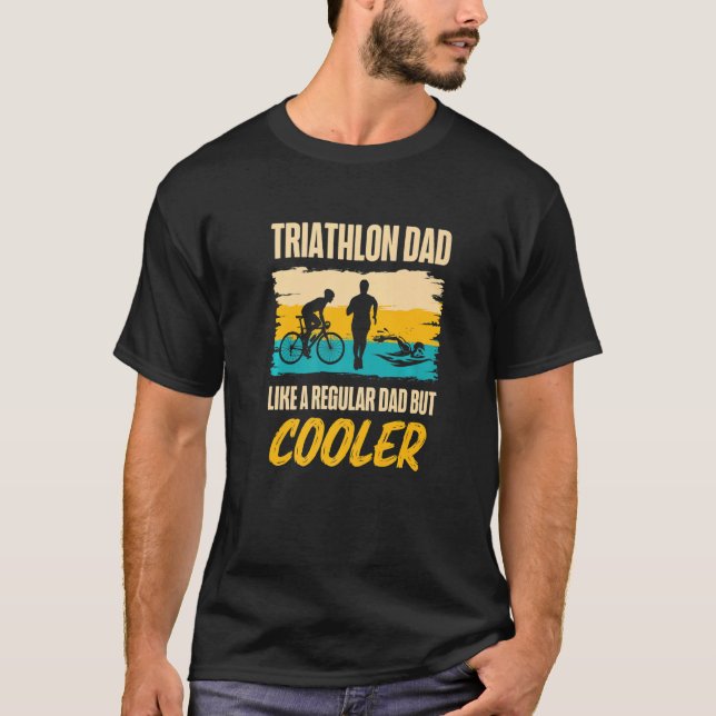 Camiseta Triathlon Dad Swim Bike Run Triathlon Dad (Frente)