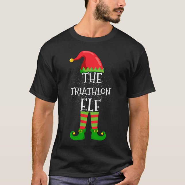 Camiseta Triathlon Elf Family Mating Christmas Group (Frente)