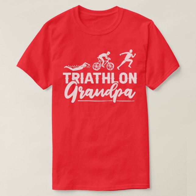 Camiseta Triathlon Grandpa Race Sport Nadando Ciclismo Corr (Frente do Design)
