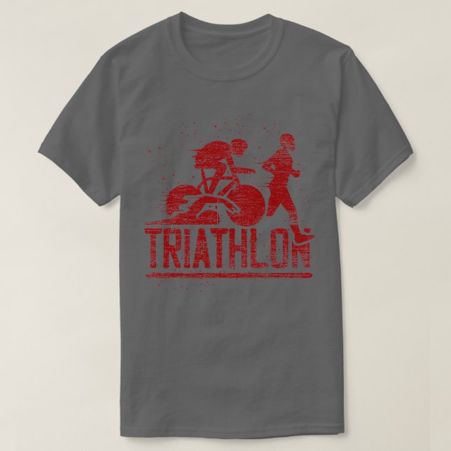 Camiseta Triathlon Grunge 2 (Frente do Design)