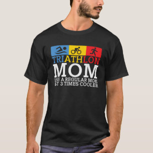 Camiseta Triathlon Mãe como mãe normal, mas 3 vezes boba