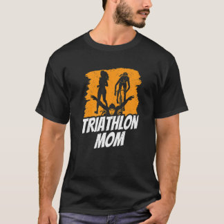 Camiseta Triathlon Mom Triathlete Triathlons Sports Mother 