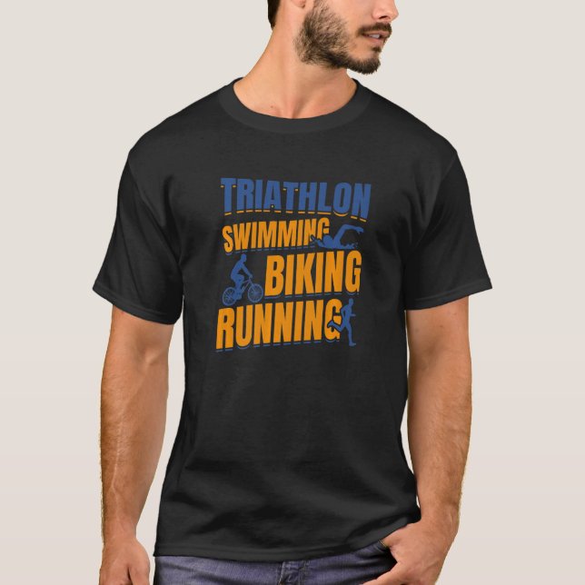 Camiseta Triathlon Nadando Correndo (Frente)