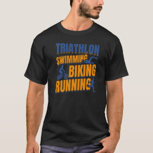 Camiseta Triathlon Nadando Correndo