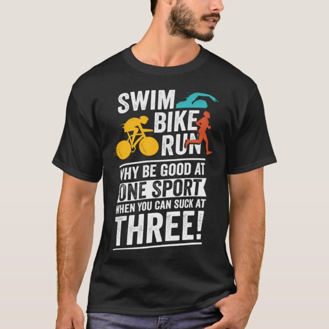 Camiseta Triathlon natação Bike Run para um Triathlete (Frente)