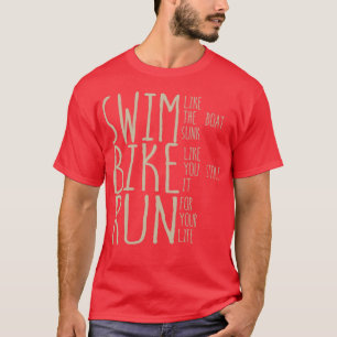 Camiseta Triathlon Natação Como A Bicicleta Solta Do Barco