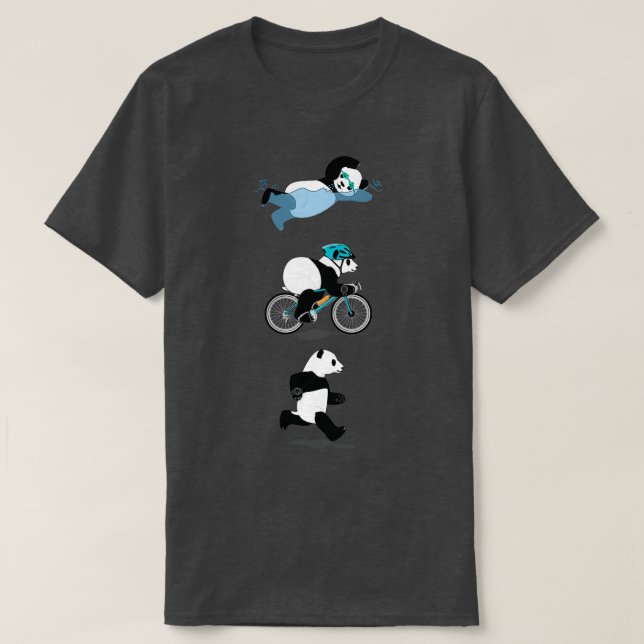 Camiseta Triathlon Panda Orange (Frente do Design)