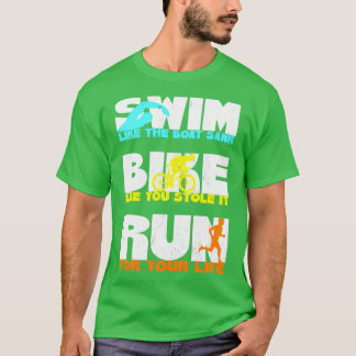 Camiseta Triathlon Run natação Bike Grunge 3