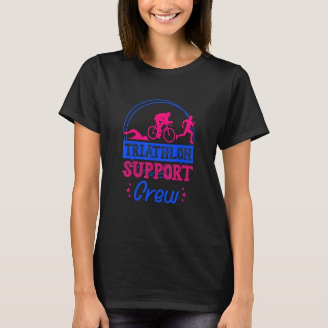 Camiseta Triathlon Support Crew Running Cycling Swimming Tr (Frente)