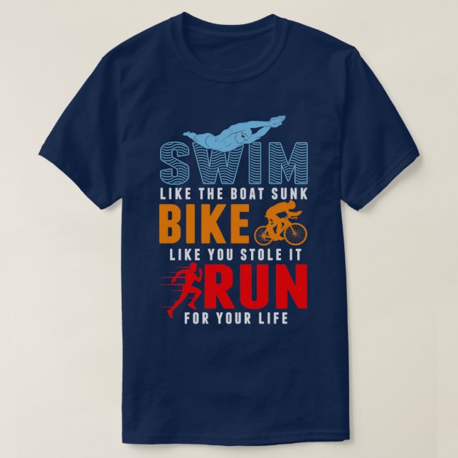 Camiseta Triathlon Swim Bike Run Sportman Triathletes (Frente do Design)