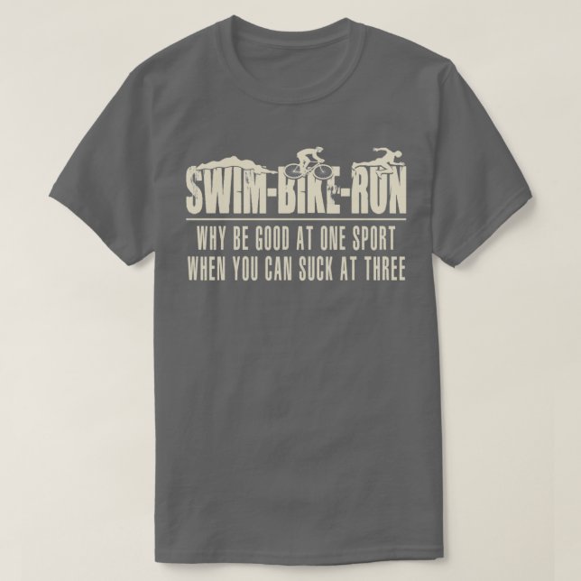 Camiseta Triathlon Swim Bike Run Triathlete 114 (Frente do Design)