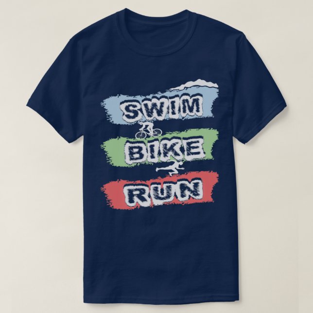 Camiseta Triathlon Swim Bike Run Triathlete 59 (Frente do Design)