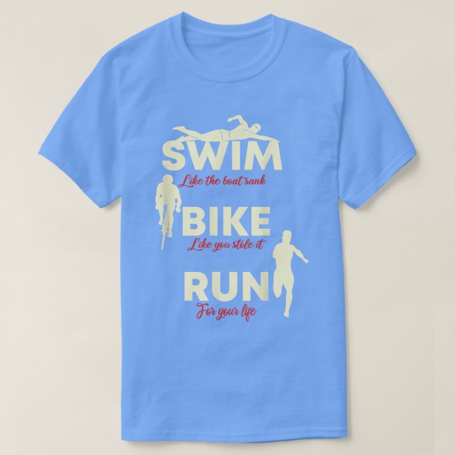 Camiseta Triathlon Swimming Cycling Running 1369 (Frente do Design)