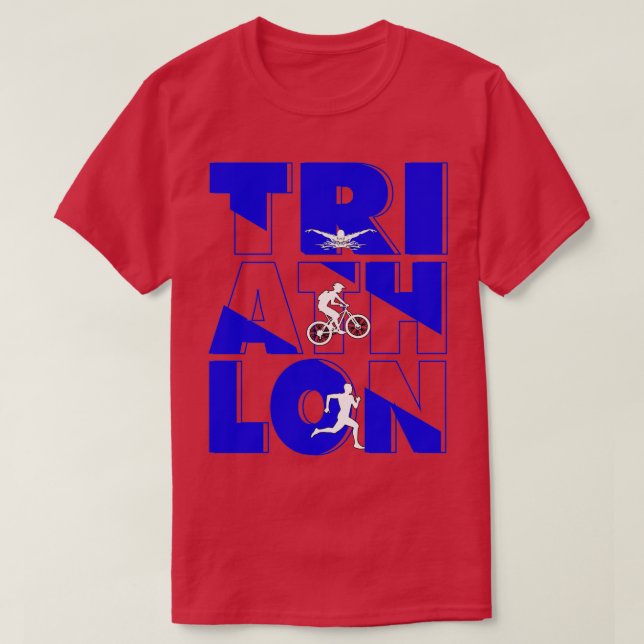 Camiseta Triathlon Triathlon Run Bike Natação de Tri Ath Lo (Frente do Design)