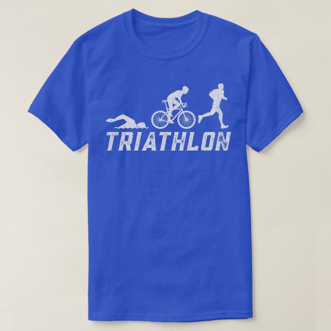 Camiseta Triathlon Triathlon Triathlon Run Bicycle Ride (Frente do Design)