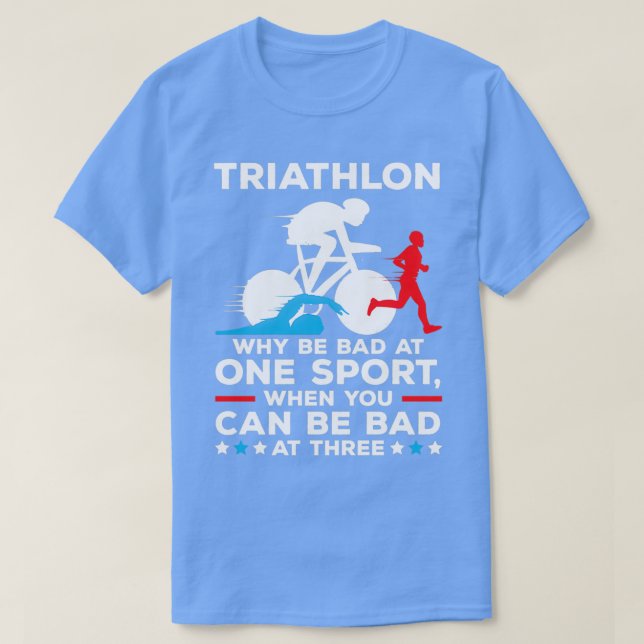 Camiseta Triathlon Triathlon Triathlon Run Bicycle Ride (Frente do Design)