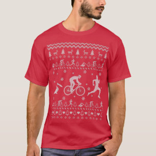 Camiseta Triathlon Ugly Christmas Sweater Presente Para Mul