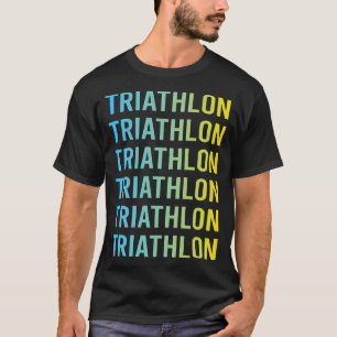 Camiseta Triatleta Azul Amarelo