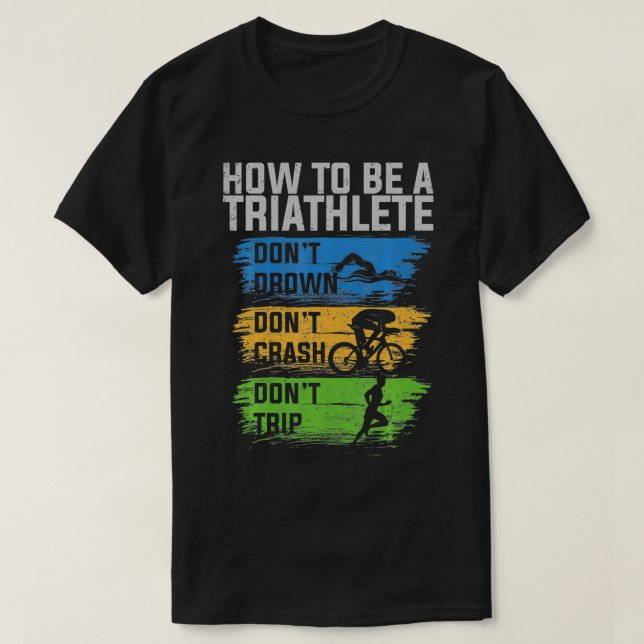 Camiseta Triatleta Desportiva, Presente Idea Triathlon (Frente do Design)