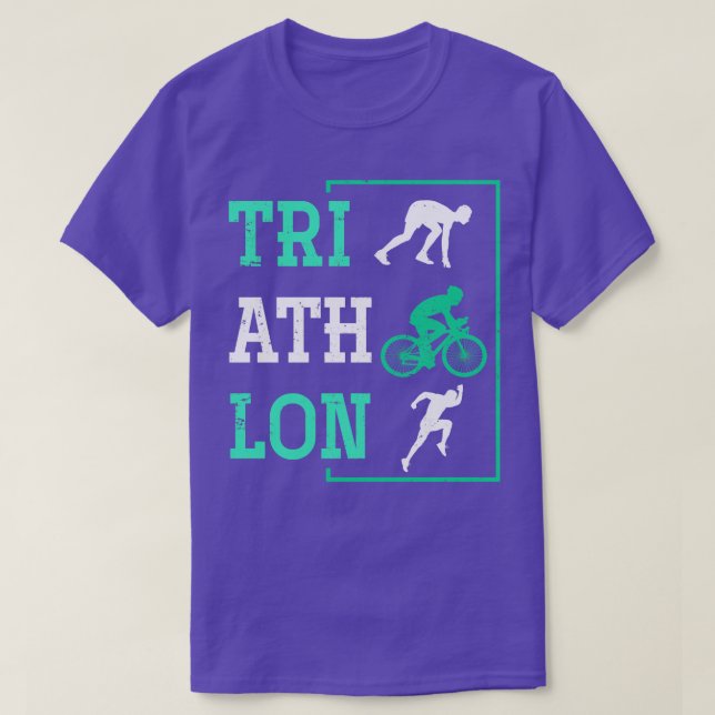 Camiseta Triatleta Nadando Correndo Triatlo (Frente do Design)