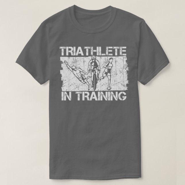 Camiseta Triatleta Treinando Nadando Ciclismo Correndo Tr (Frente do Design)