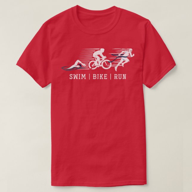 Camiseta Triatleta Triathlon Natação Bike Run (Frente do Design)