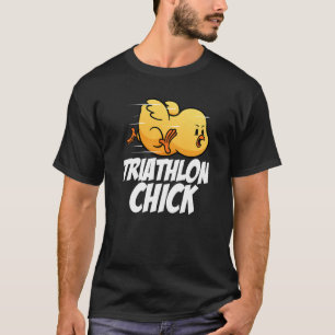 Camiseta Triatleta Triatleta de Natação de Bike com Pintinh