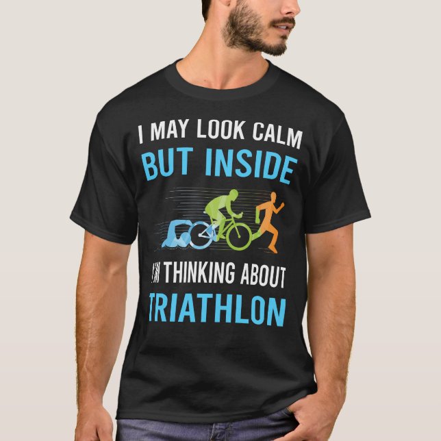 Camiseta Triatleta Triatlo Calmo Olhar (Frente)