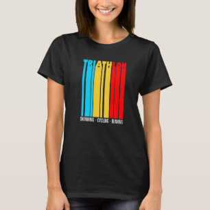 Camiseta Triatlo Cores Vintage Amor Para Correr Bicicleta &