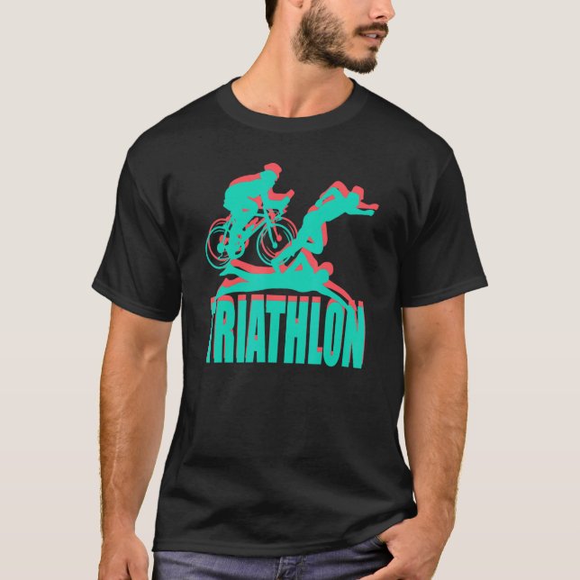 Camiseta Triatlo Nadando Triathlon Correndo Triatlo (Frente)