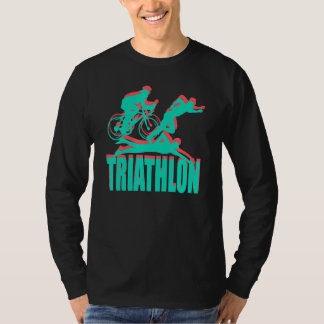 Camiseta Triatlo Natação Ciclismo Correndo Triatlo