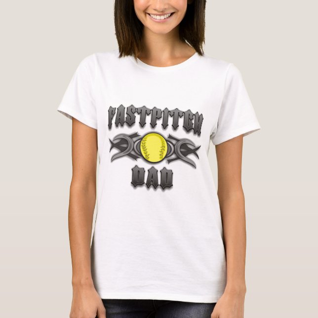 Camiseta Tribal de Pai de Softball Fastpitball (Frente)