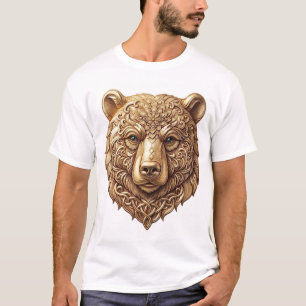 Camiseta Tribal do Majestoso Urso Cinzento, Pesada