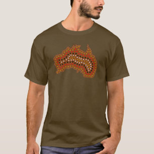 Camiseta Tribal do mapa de Austrália inspirado
