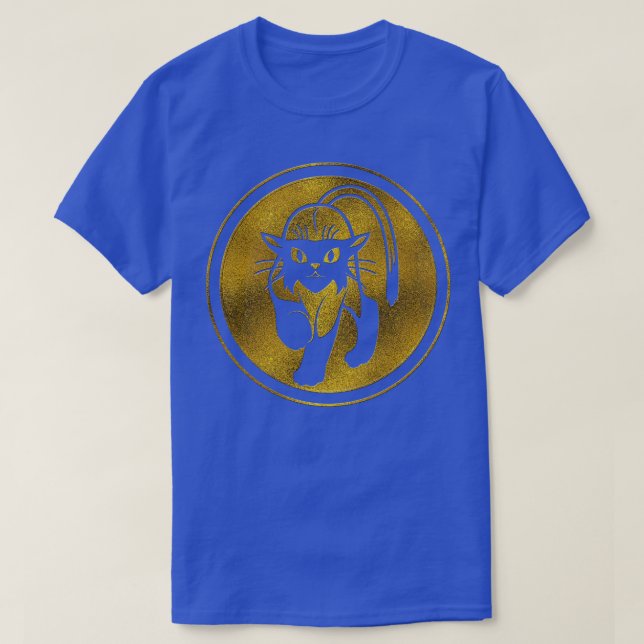 Camiseta Tribal Dourado e Black Cat (Frente do Design)