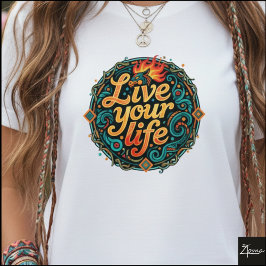 Camiseta Tribal Dragon Live Your Life Geometric