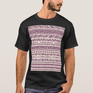 Camiseta Tribal étnico: padrão geométrico sem costura.