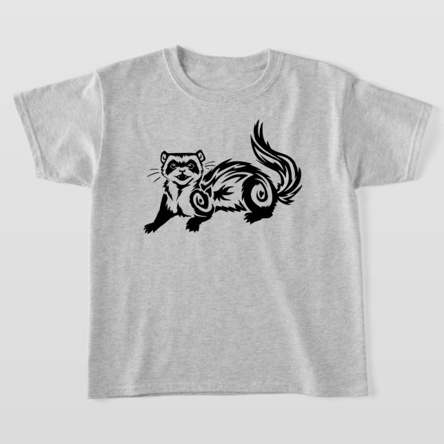 Camiseta Tribal Ferret Tattoo Design (Postura )