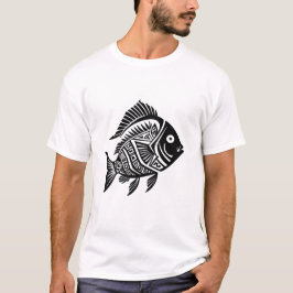 Camiseta Tribal Fish Art T-Shirt